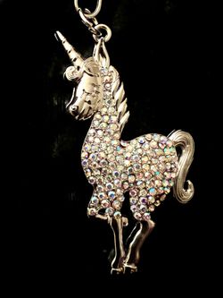 Bejeweled Unicorn Keychain Pendant