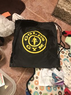 Golds gym draw string bag