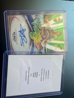 Ace Bailey Topps Chrome Autograph RC #30/99 Utah Jazz