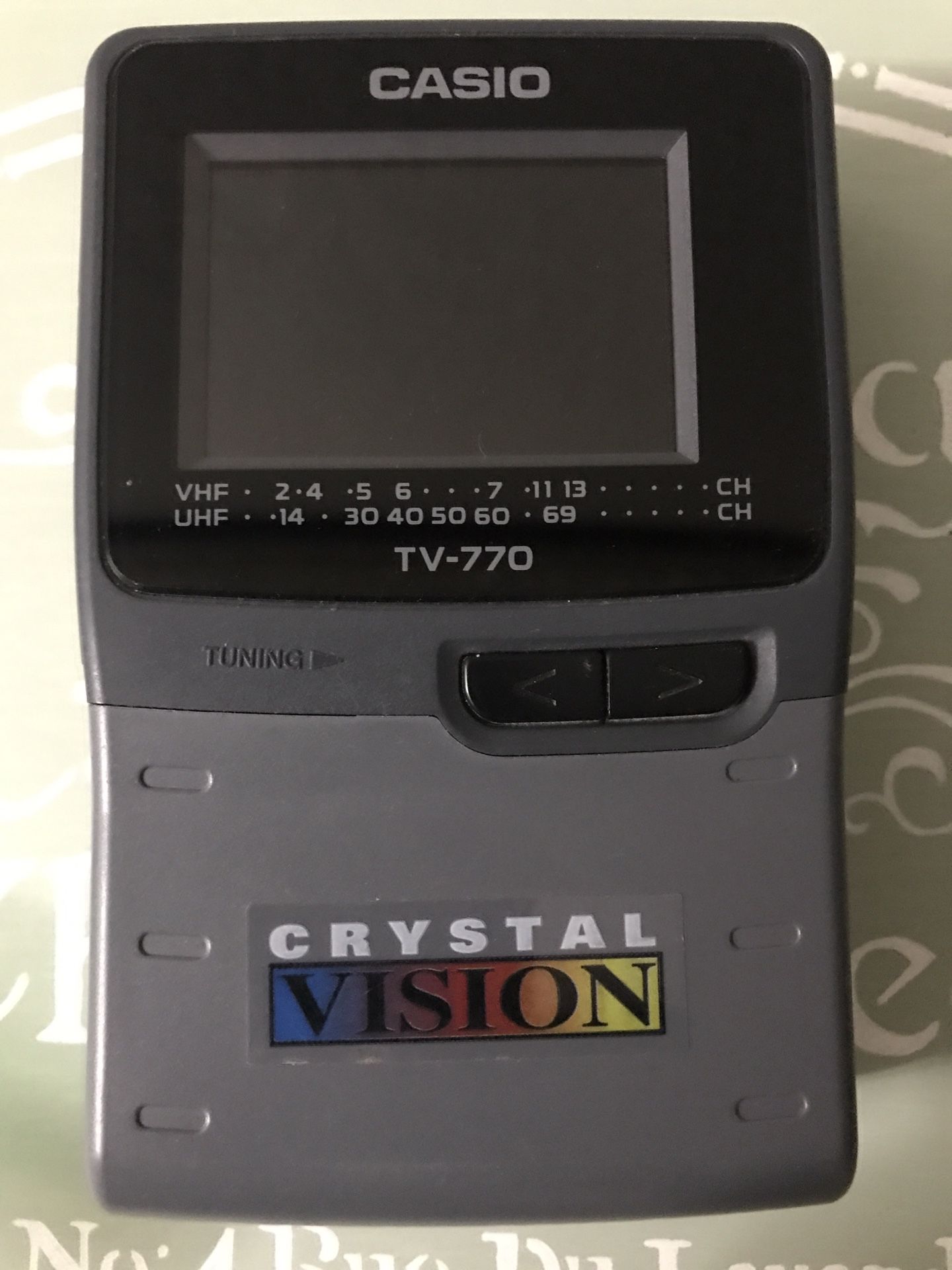 Vintage Casio TV-770B Portable Analog Handheld TV UHF/VHF Crystal Vision