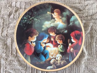 Precious moments “Come let us adore you” Hamilton collection Plate