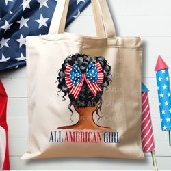 All American Girl USA American 4th Of July Tote Bag