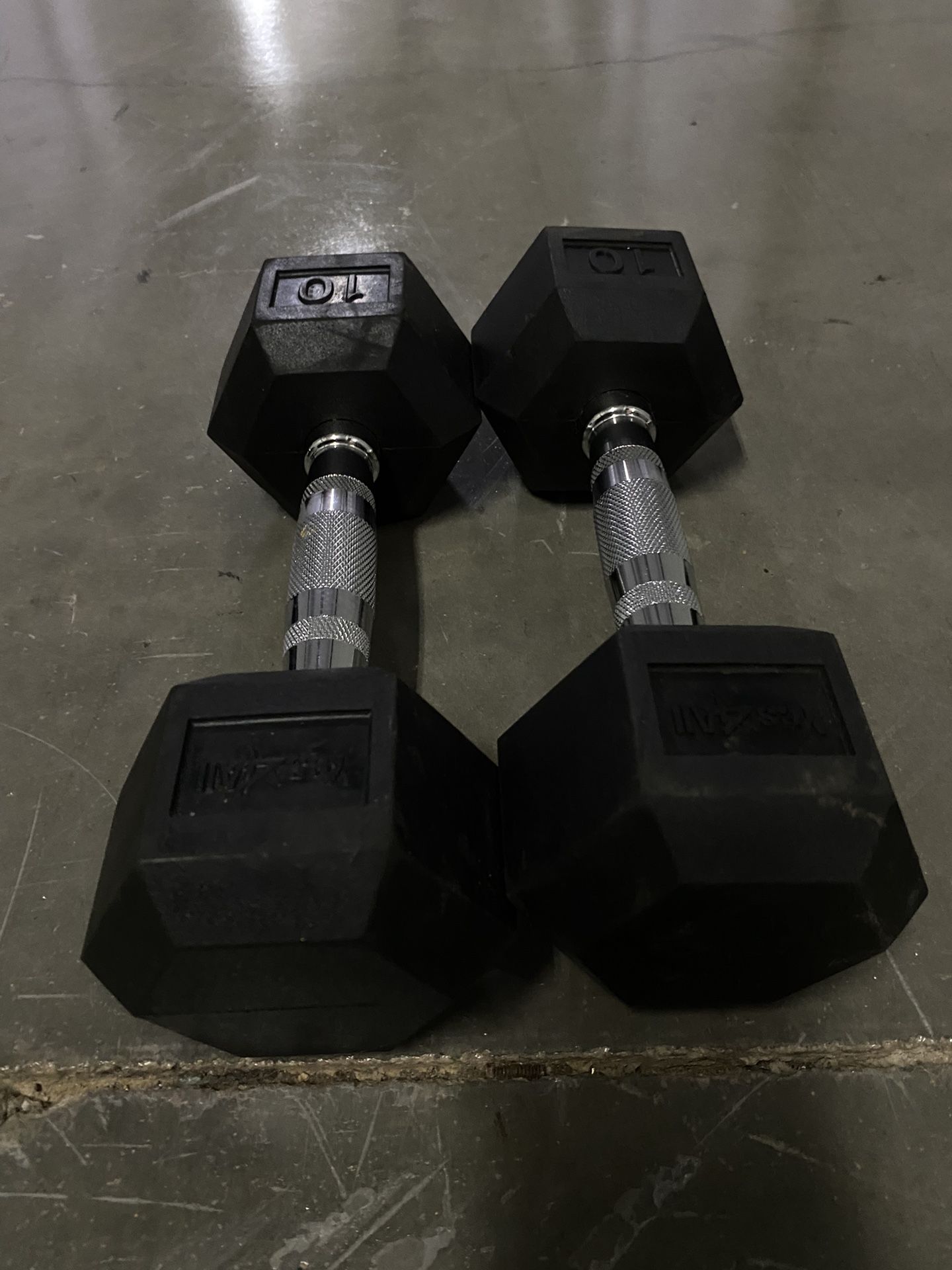 10 Lb Rubber Dumbbell Set