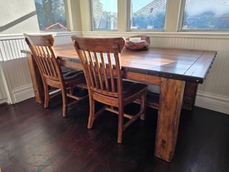 Solid Wood Dining Table w/ seating for 8