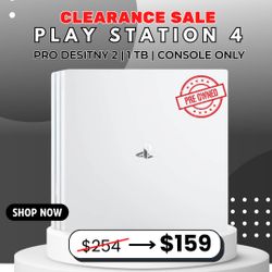 🎮 PS4 Pro Destiny 2 1TB (Used – Console Only) – Now $159! Includes 90-Day Warranty 🔥