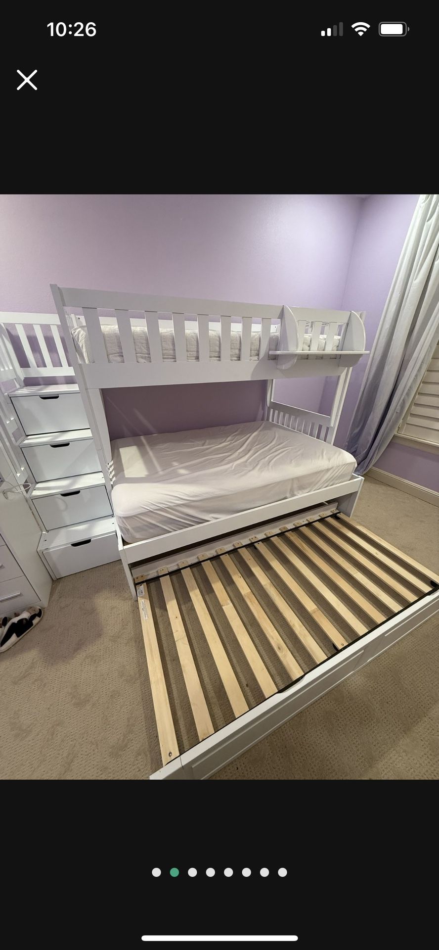 USED BUNK BED WITH 3 BEDS