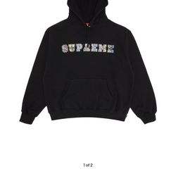 Supreme Leather Patchwork Hoodie 