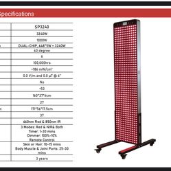 Exesas Red light Panel 3240 model