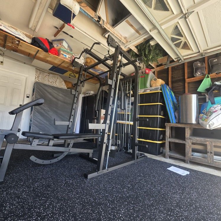 Smith Machine 2001 | Multi-Use Adj Bench | Gym Equipment | Fitness | Squat Rack | Excercise |🔴WEIGHTS AND BARBELL SOLD SEPARATELY 🔴 FREE DELIVERY 🚚