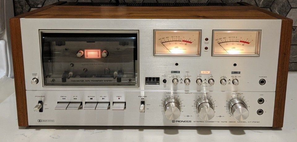 Vintage Pioneer Stereo Cassette Tape Deck Player