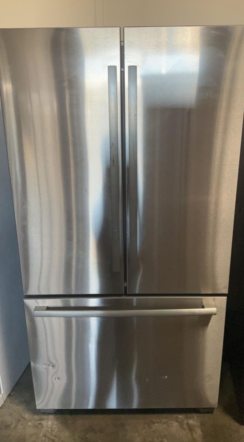 GE 3 Door Stainless Steel Refrigerator