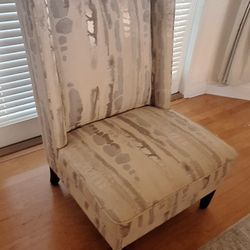 HIGH BACK OVERSIZED CHAIR BEIGE 