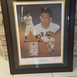 PSA Certified Signed Ralph Kiner Pittsburgh Pirates Limited Edition Lithograph - Framed - Excellent Condition