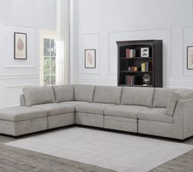 6 piece modular sectional with ottoman