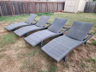 Balencia Bronze Chaise Lounges - 4 Chairs