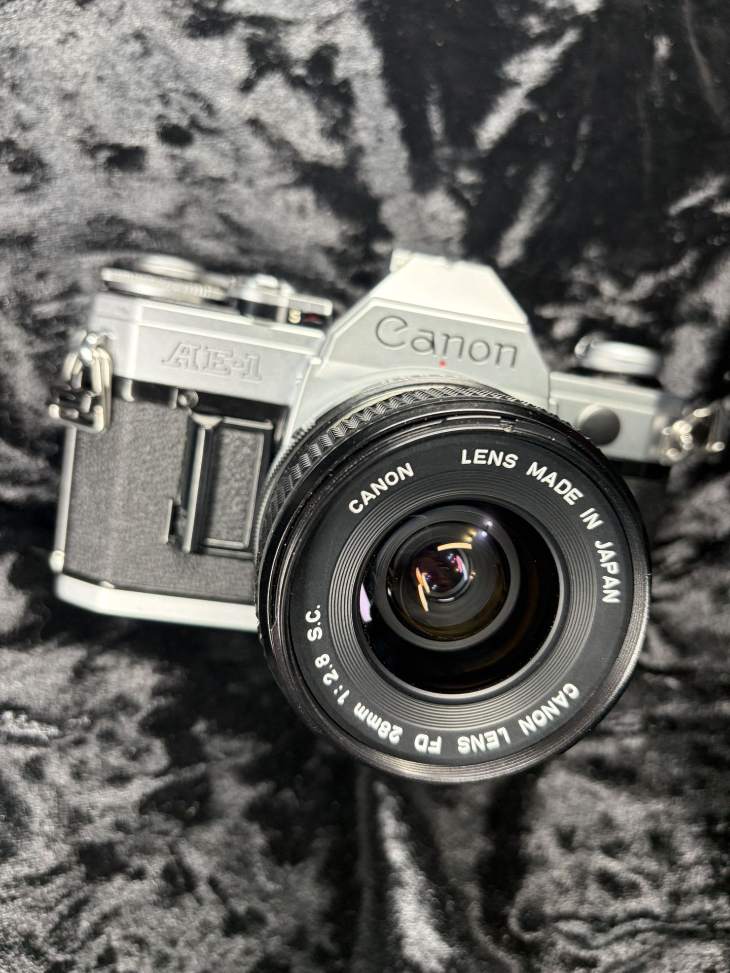 Canon Ae1 Camera CLA’D  Prime Lens Bundle In Vintage Case 