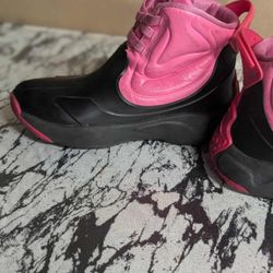 Youth Girls Nike Air Jordan Drip 23 Pink/Black Rain Boots 13c