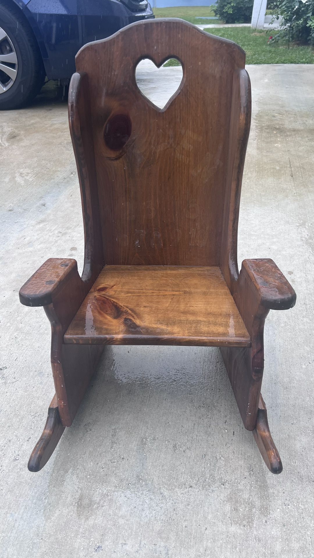 Antique Wood Baby Chair