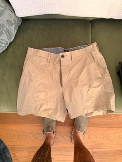 Men's Khaki Chino Shorts 32” waist 5” inseam
