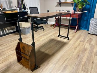 Overbed Rolling table/desk with Side Storage