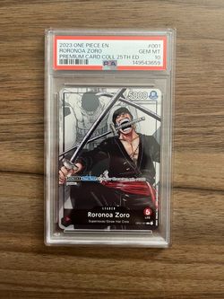 2023 English Roronoa Zoro 25th Anniversary #001 PSA 10
