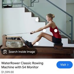 Like-New / Near perfect - WaterRower Classic Rowing Machine with S4 Performance Monitor - Dark Walnut