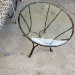 Glass end table
