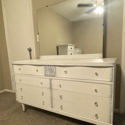 Dresser with Mirror, Tall Dresser, Nightstand, Matching Set