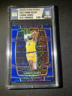 2021 Select LeBron James Concourse *BLUE SHIMMER* IGS GEM MINT 10 $30