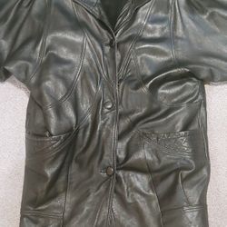 Leather Coat Womens Small