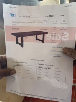 Eastwood tobacco wood dining table