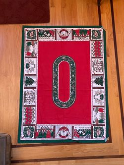 Vintage Sunweave Tablecloth, 12 Days of Christmas, 52” x 70, New