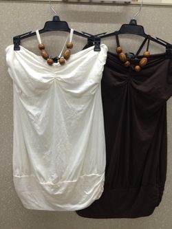 NEW Victoria's Secret (Moda International) halter neck tank tops, sz L & XL