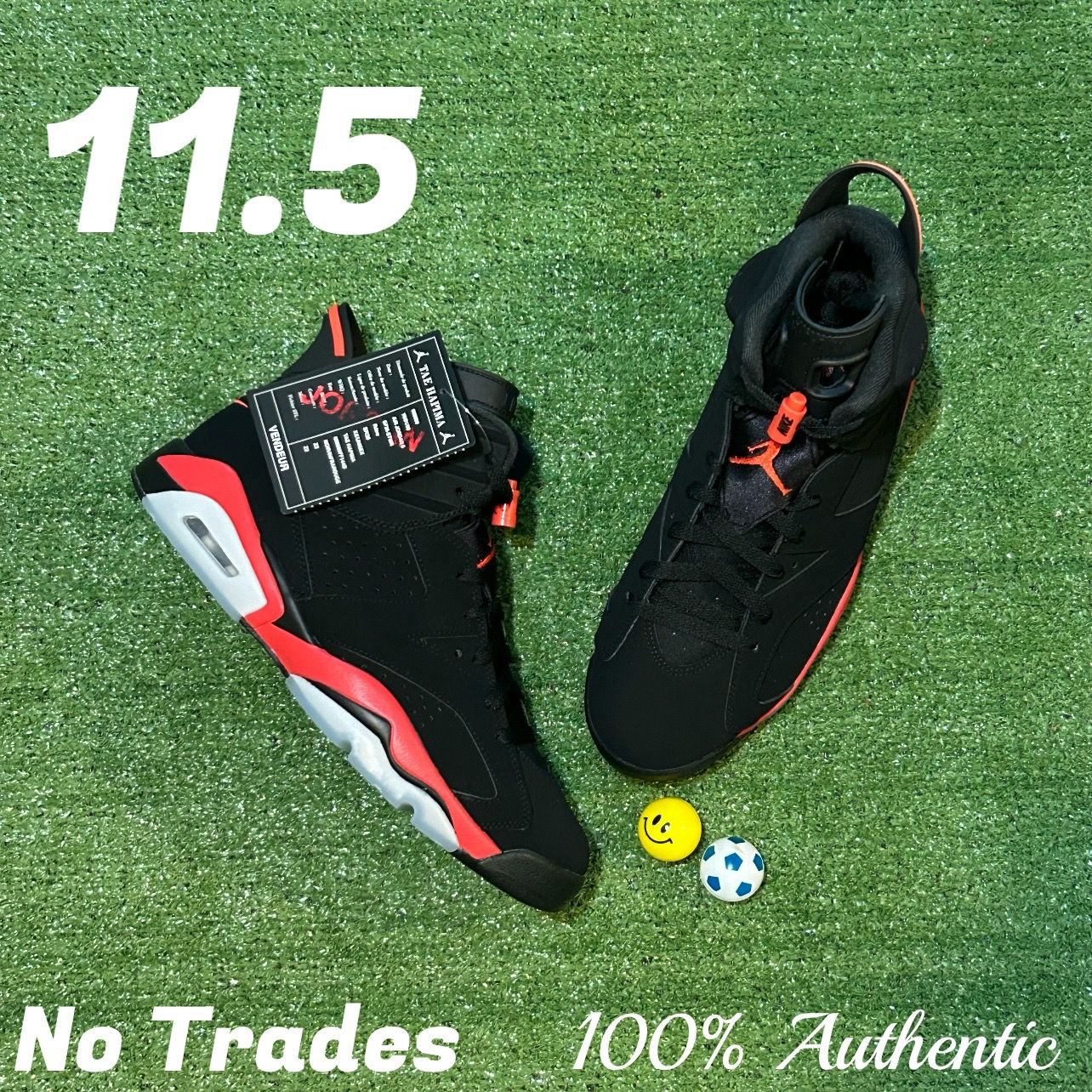 Size 11.5 Air Jordan 6 Retro โ Infrared Salesmanโ ๐ท๏ธ