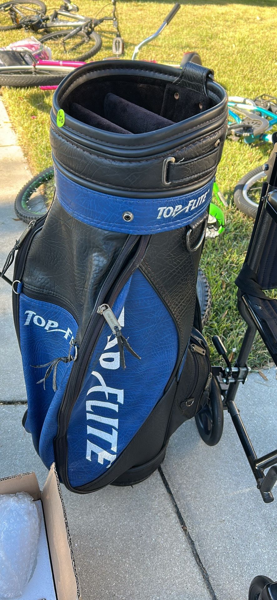 Leather Top Flite Golf Bag