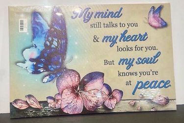Inspirational Quotes Wall Art Butterfly Home Living Room Bedroom Wall Decor