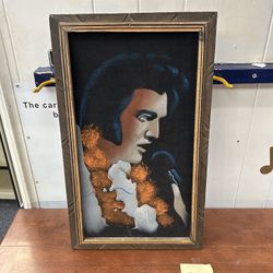 Vintage Elvis Presley Velvet Painting