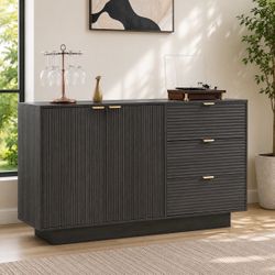Dark gray sideboard kitchen cabinet
