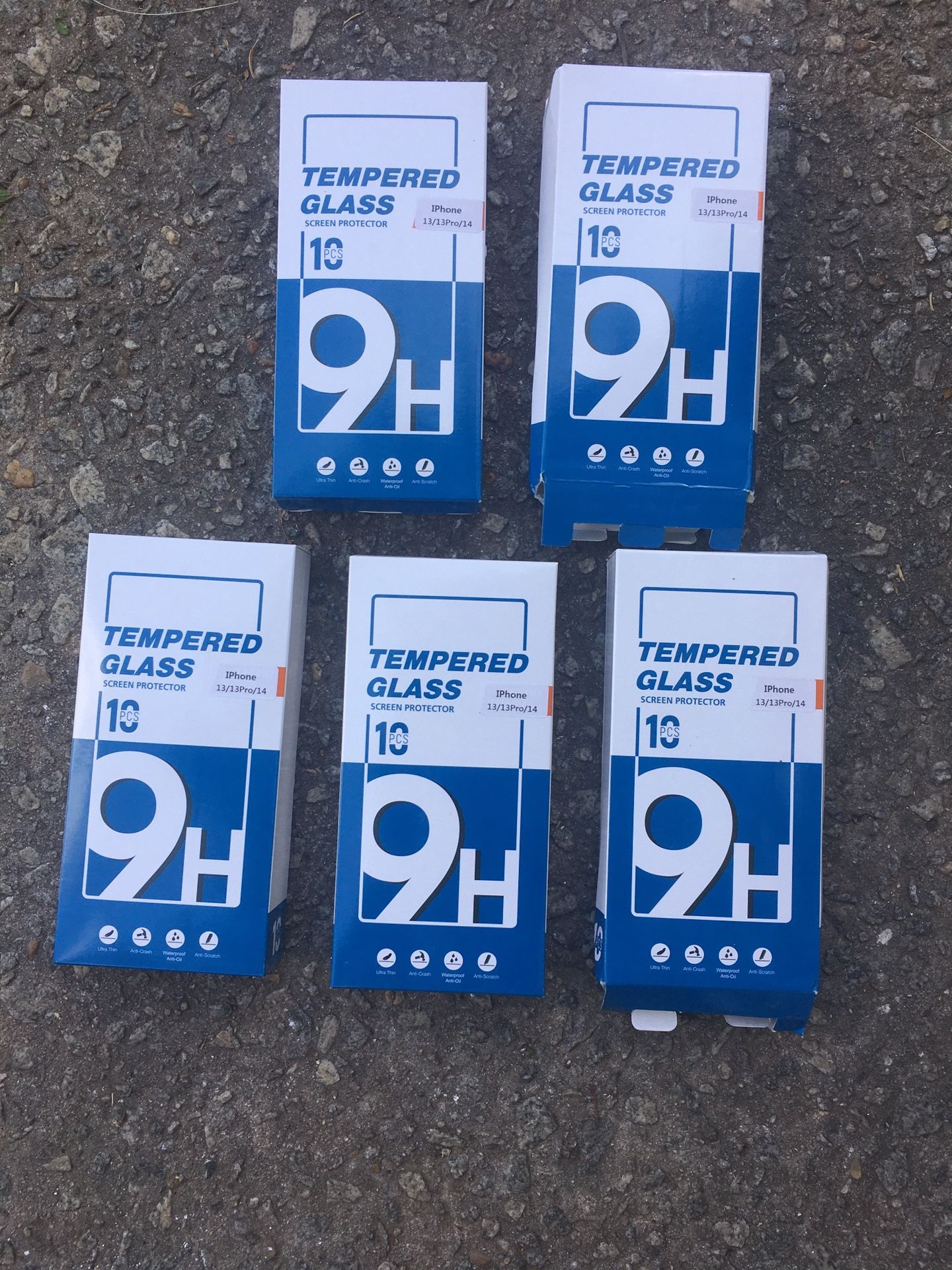 Lot Of 5 Iphone 13/14 Tempered Glass
