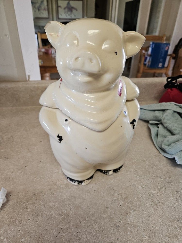 Vintage Smiling Pig Cookie Jar