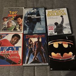 Movies For Sale. 6 for 30. Msg For Individual Movies.