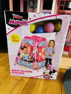 Minnie Mouse Ball Pit 20 Balls - Toddler Jungle Gym Playhouse Inflatable for Boys Girls Kids