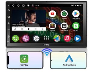 ATOTO A6PF 7inch Double DIN Android Car Stereo Touchscreen, Wireless CarPlay/Android, 2G+32G