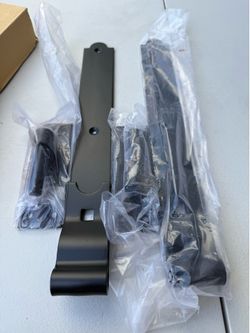 Merriway BH06852 Gate Hinges Heavy Duty Hook & Band Cranked Necked Black 350mm Pack of 2 (14 Inch) (14")