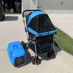 Pet Rever Stroller With Small Carrier 
