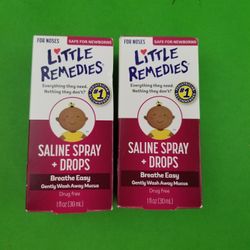Little Remedies For Noses Saline Spray  Drops 1 fl oz  Exp: 11/2021 Lot of 2 NEW