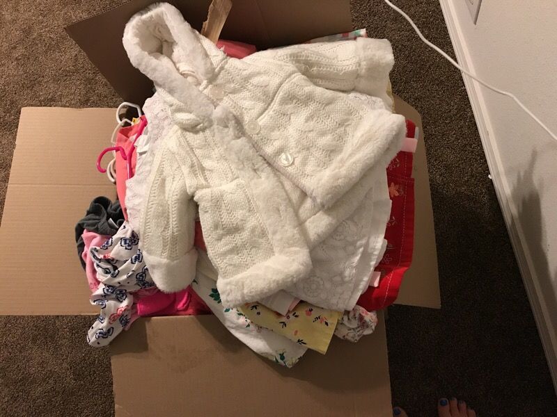 Box of Baby Girl clothes 6-12mo