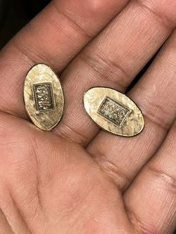 Cufflinks Initials W.L.R 1/20 14k G.F 10 Grams