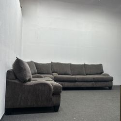 3 pc Sectional sofa Charcoal Gray very comfy. We deliver & setup.