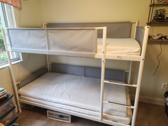 IKEA VITVAL Twin Bunk Bed + 2 Mattresses – Ready for Pickup